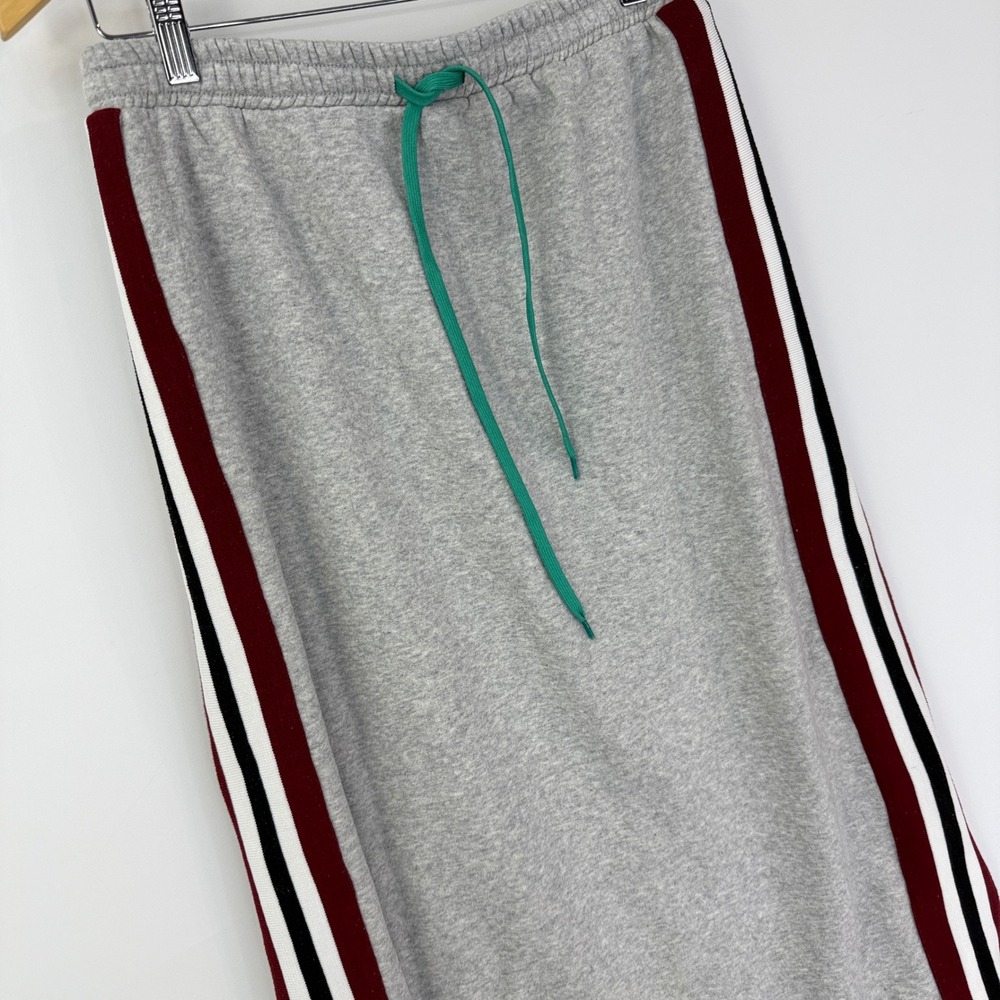 Daily Practice Anthropologie Knit Midi Skirt Womens M Grey Side Stripe Sporty - Picture 3 of 10